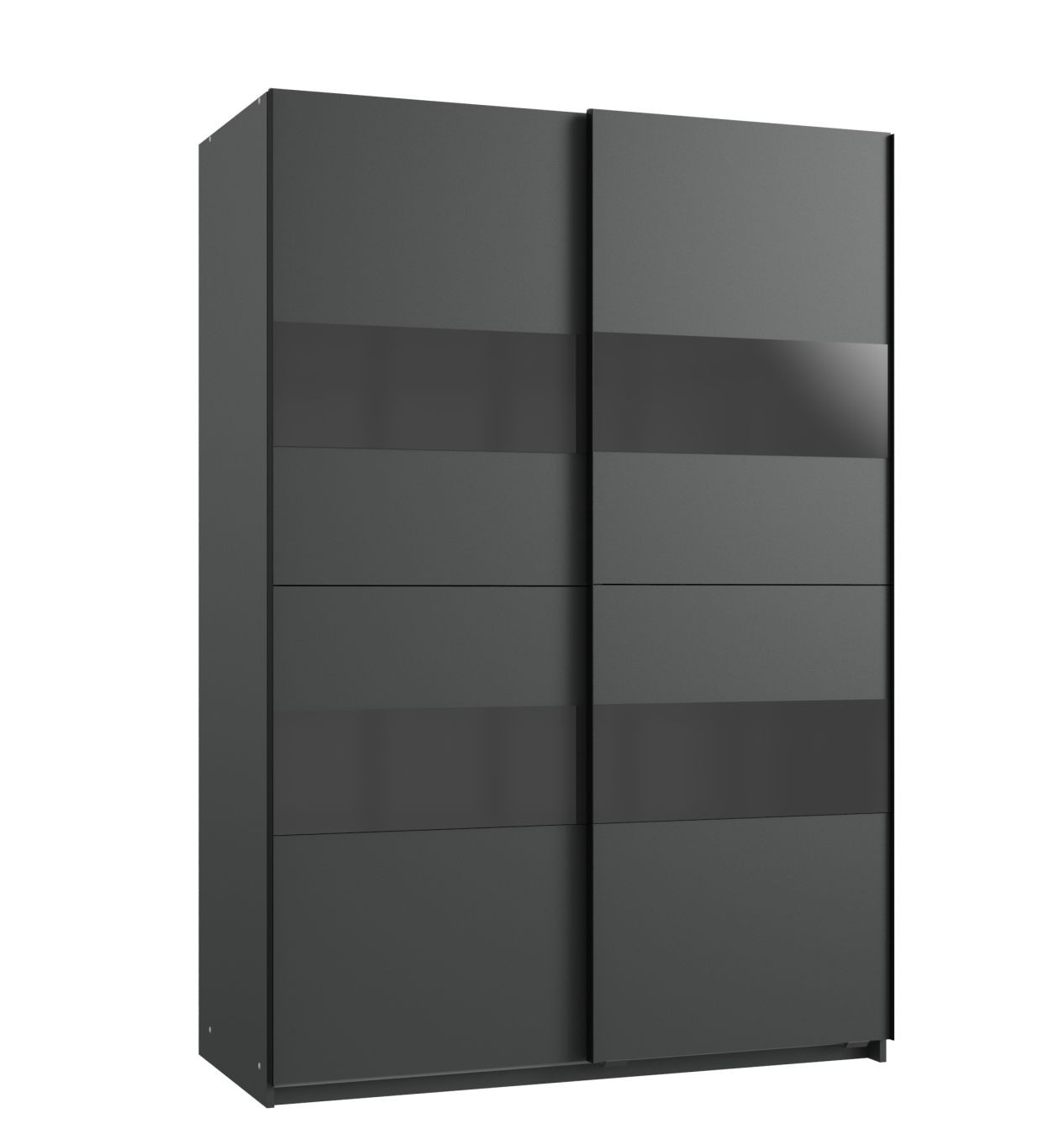 Schwebetürenschrank Ca 140 Cm Breit Mit Glaselementen Altona 1 with Kleiderschrank 140 Cm Breit