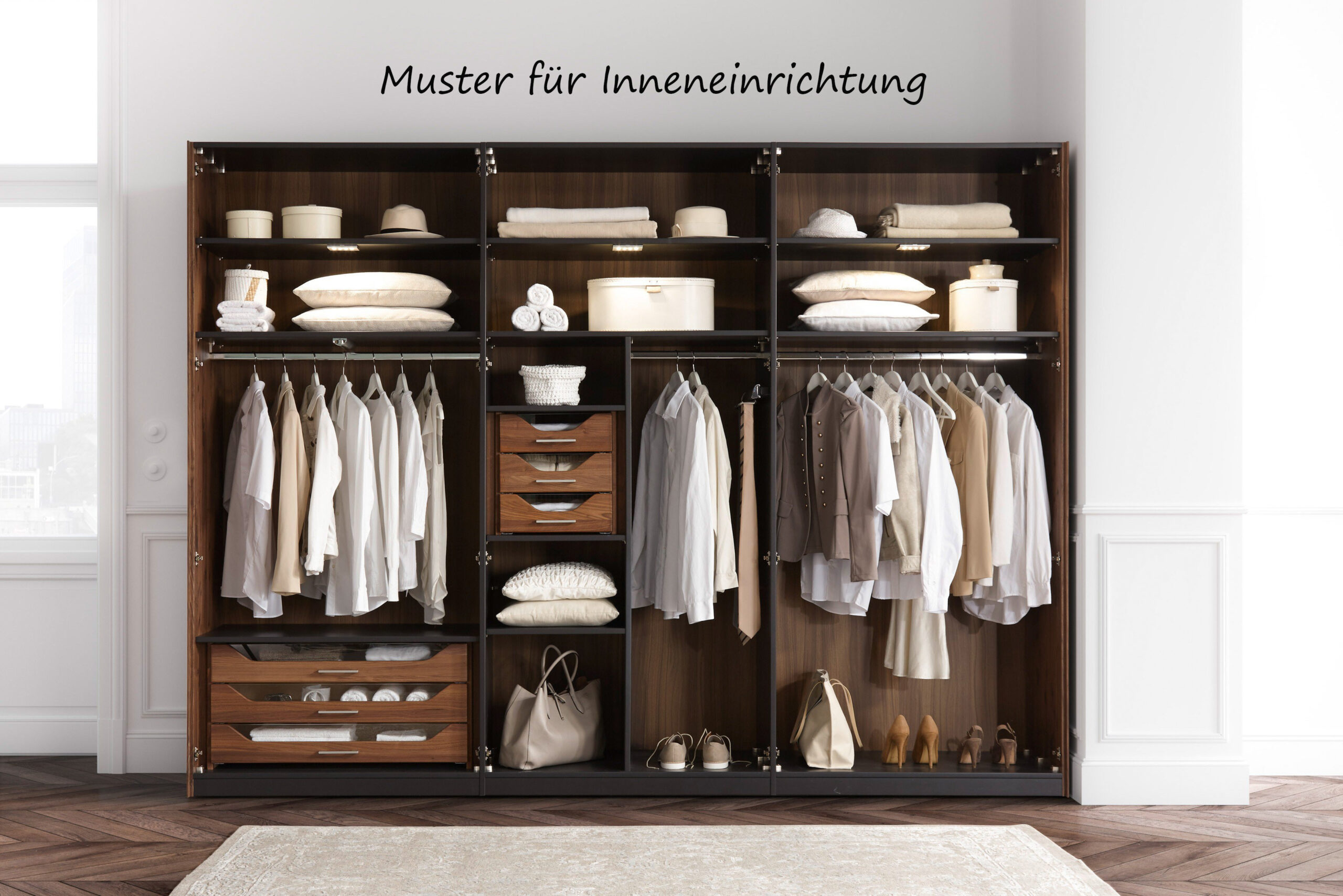 Sleep Von Thielemeyer - Schlafzimmer Nussbaum - Colorglas within Kleiderschrank Nussbaum