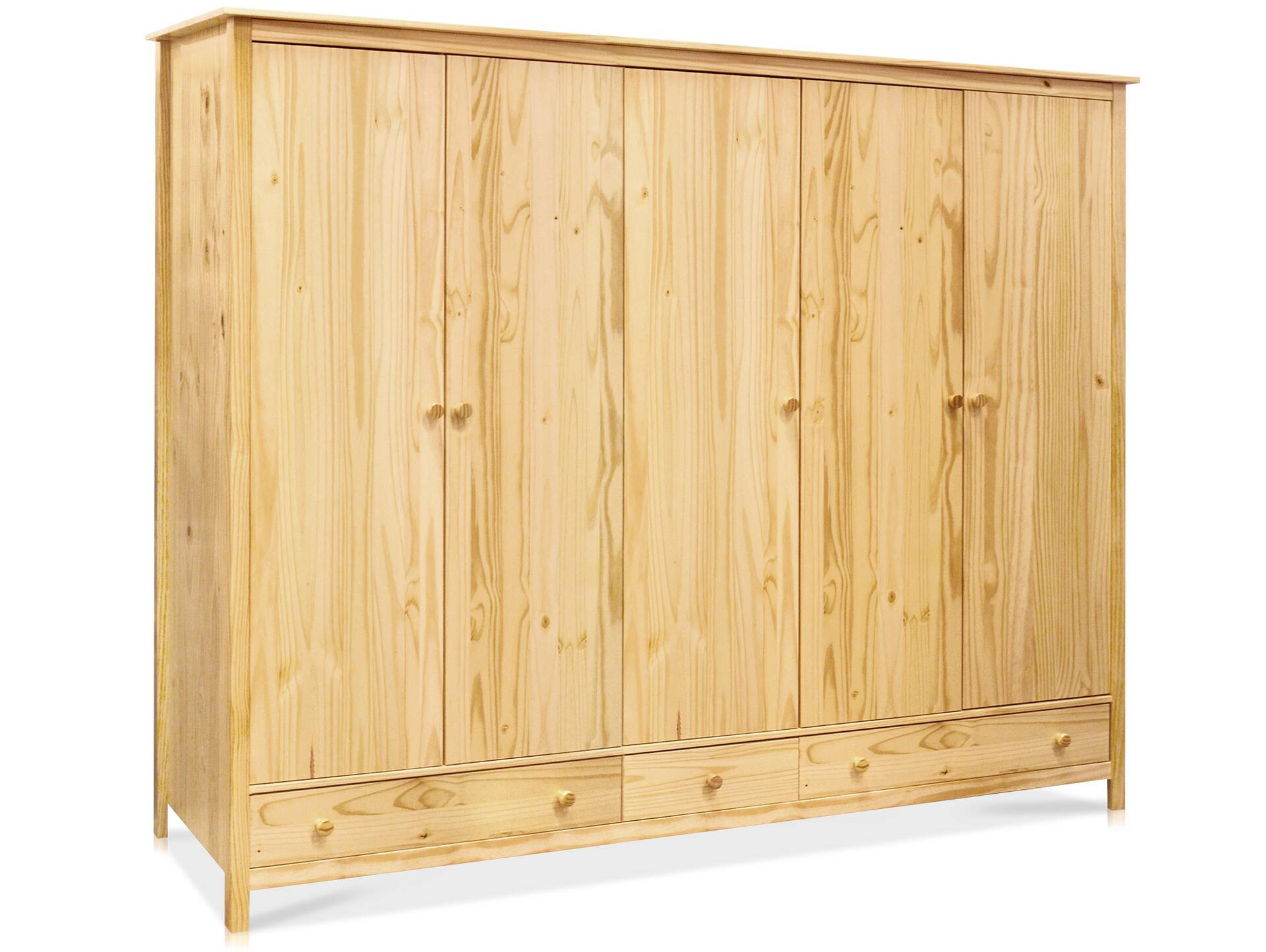 Tobino Kleiderschrank 5Trg, Material Massivholz, Kiefer Kiefer within Kiefer Kleiderschrank