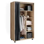 Vicco Kleiderschrank Sonoma 100 X 168 Cm Offen, Mit Rollen, Doros Throughout Vicco Kleiderschrank