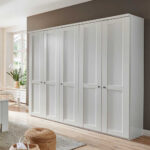 Weißer Kleiderschrank 5 Türig Flinn Höhe: 216 / Tiefe: 58 With Regard To Kleiderschrank 250