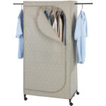 Wenko Kleiderschrank Balance Taupe Mit Rollen Kaufen Bei Obi Intended For Vlies Kleiderschrank