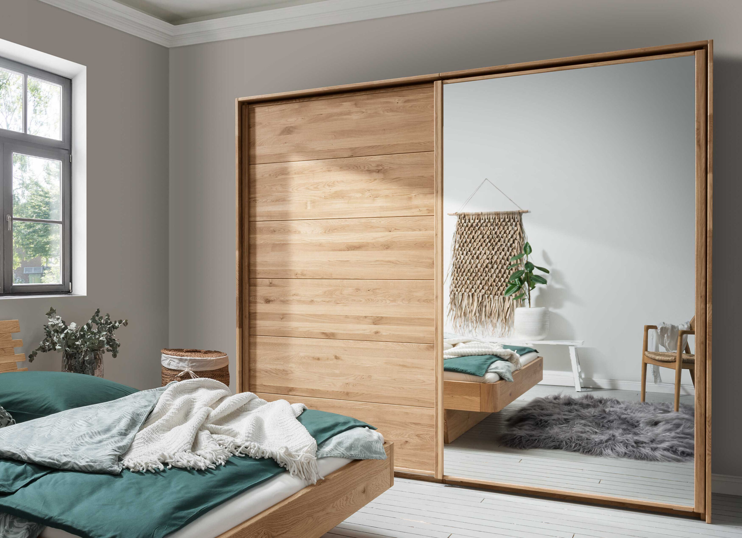 Woodside Kleiderschrank Massivholz | Möbelmeile24 throughout Eiche Kleiderschrank